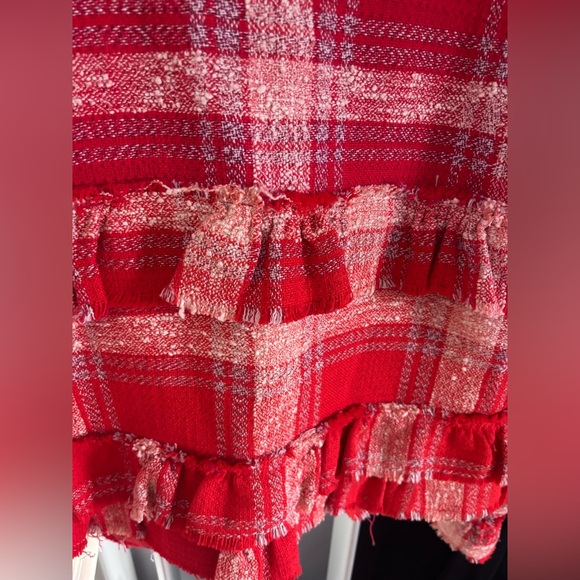 Dex Red Plaid Tweed Jacket  small - Picture 2 of 6